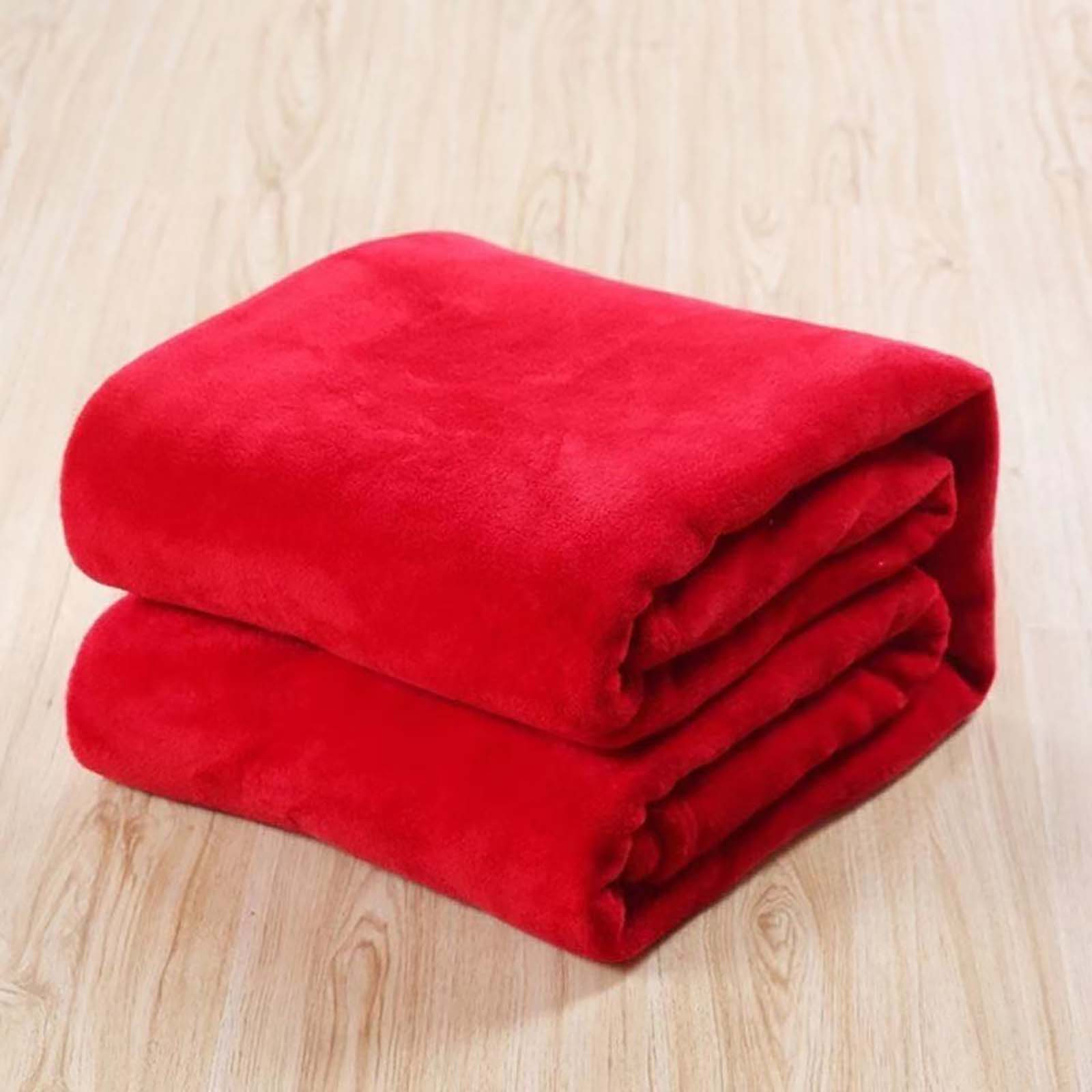 Dopebox Extra Soft Fuzzy Faux Fur Throw Blanket, Blanket for Full Size Bed, Soft Plush Blankets, Soft Blanket Flannel, for Men and Women (Red)